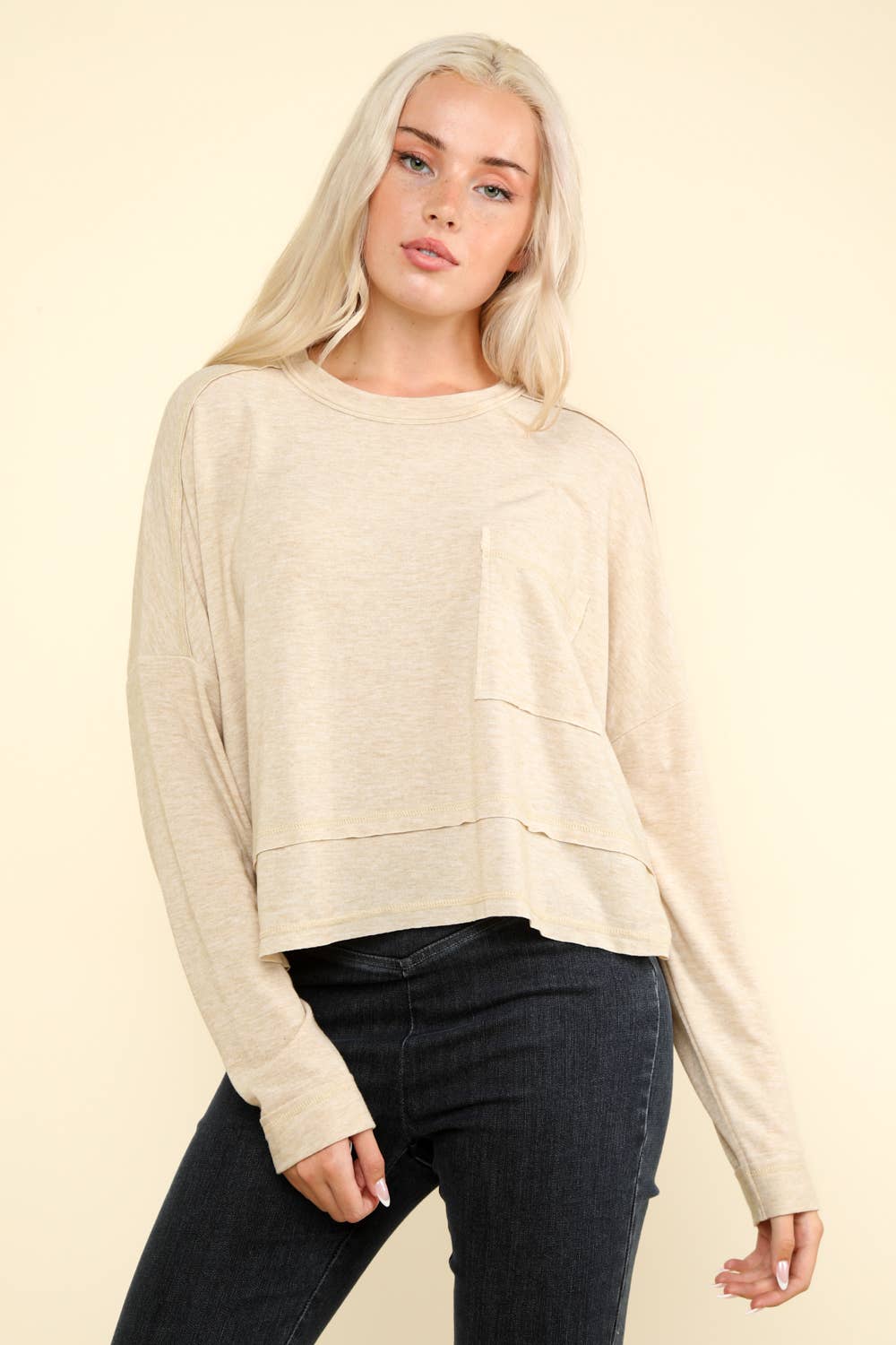 NT11330-Oversized Casual Knit Top