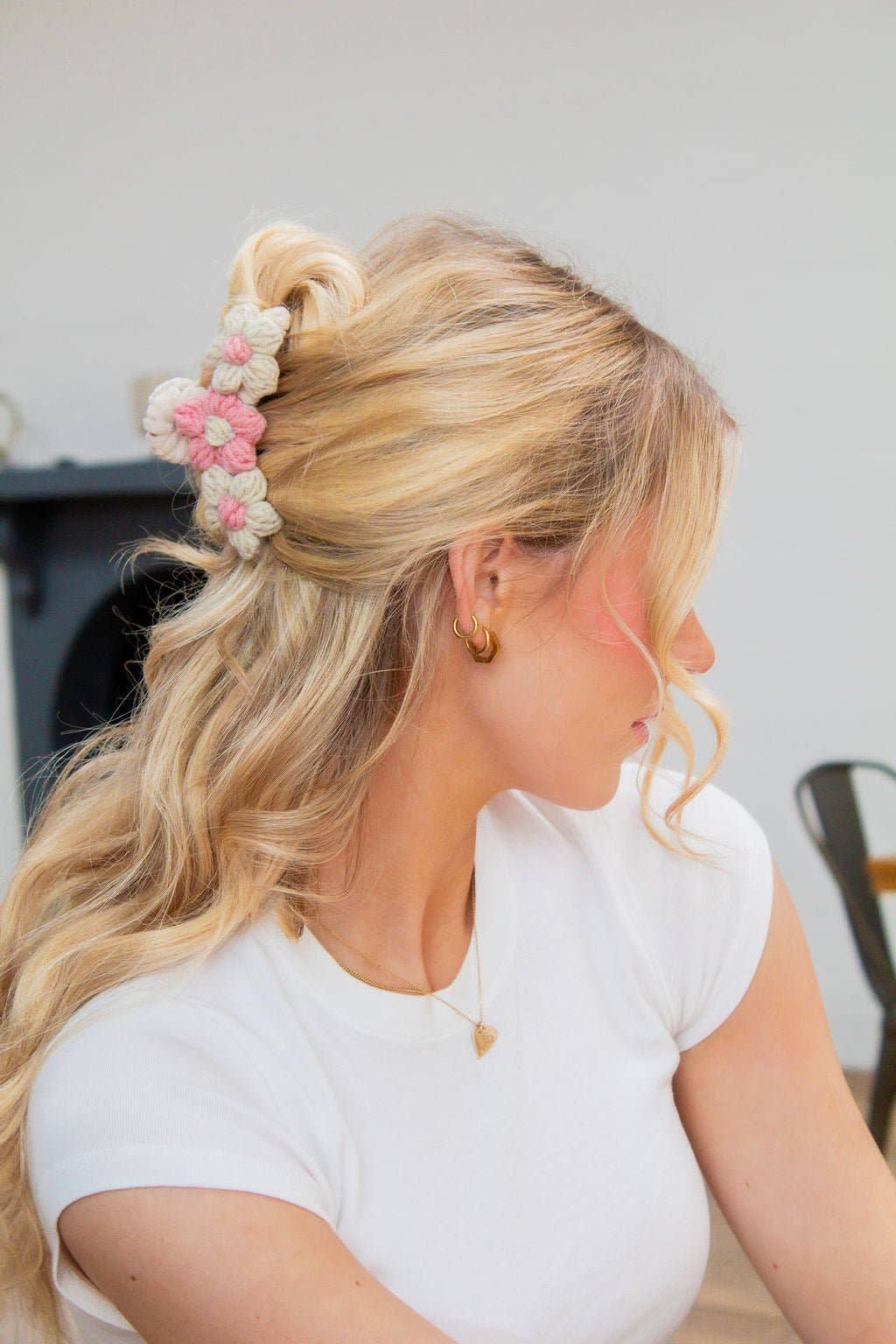 Knitted Petals Claw Clip