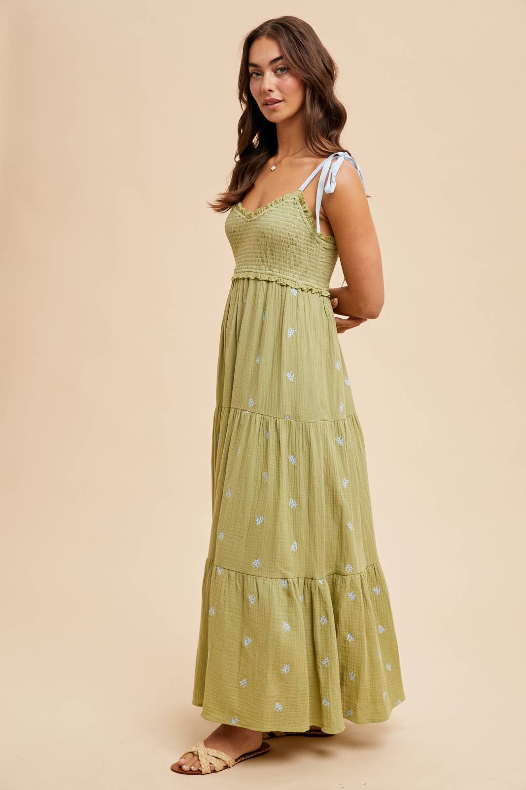 Hot pink floral maxi