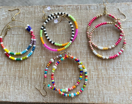 Beaded hoops