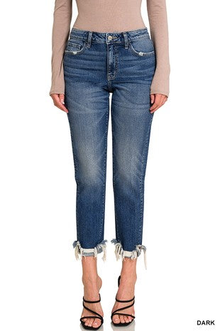 Frayed Boyfriend denim
