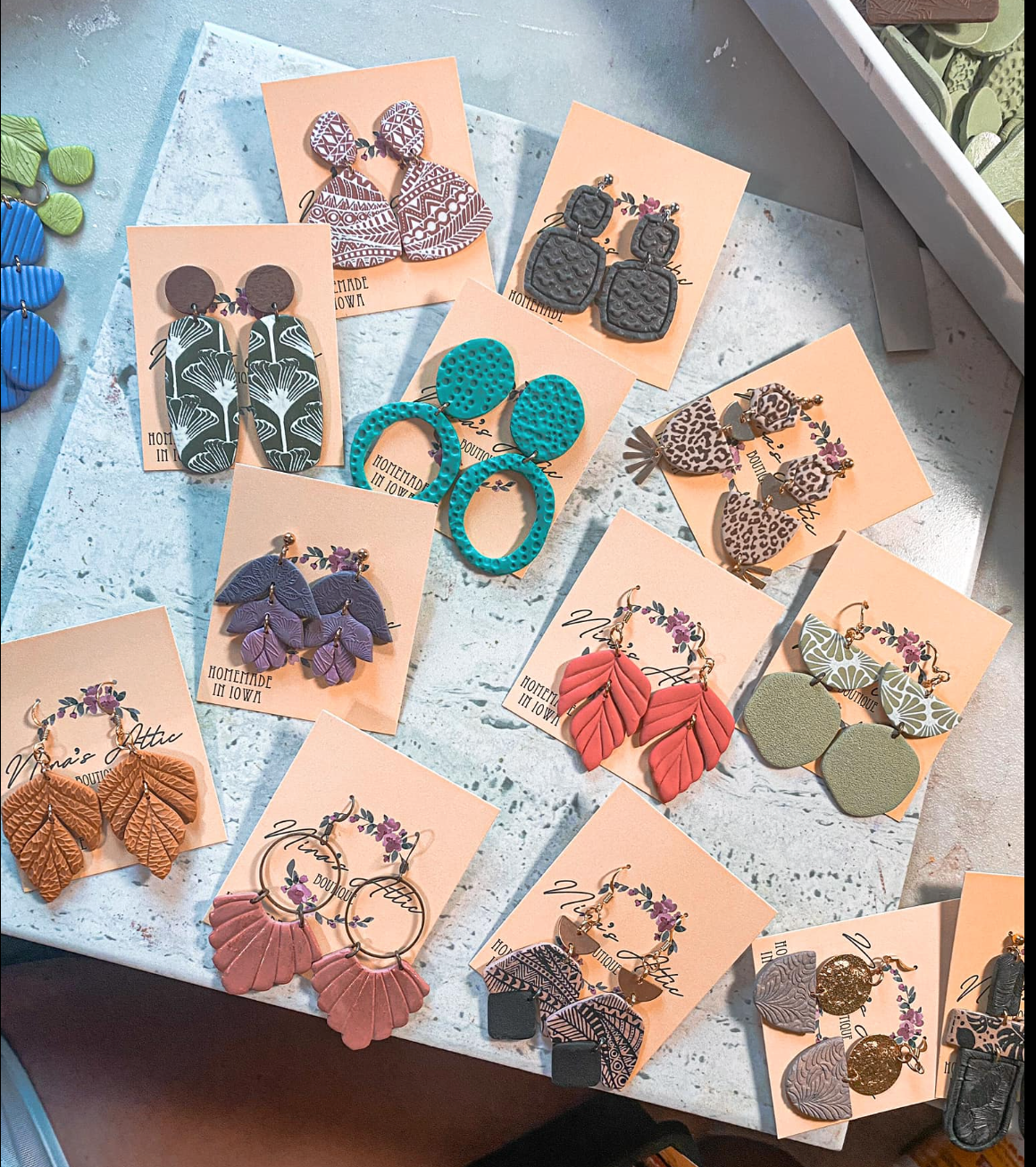 Large Clay Earrings