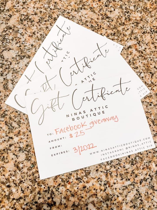 Nina’s Attic Gift Card